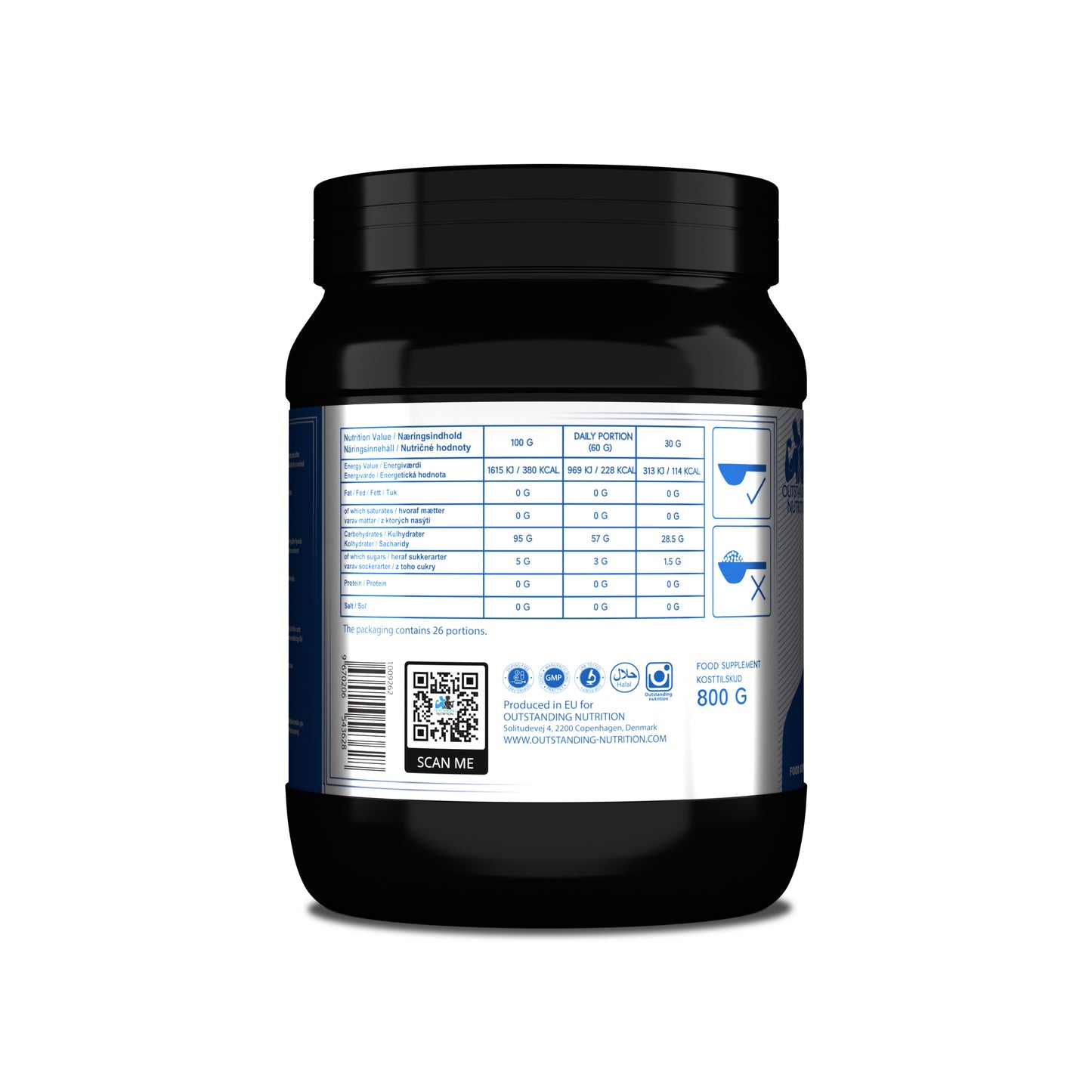 Unflavoured Carbs Dextrin 800g